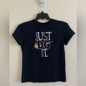 Nike Black Tee with Gold Accents